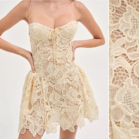 For Love And Lemons Dresses & Skirts - For Love & Lemons Coco Lace Mini Dress, size S NWT